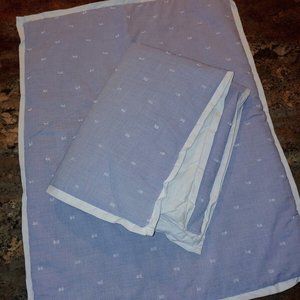 2 Real Simple Standard Blue DUO Clipped Jacquard Butterfly Shams